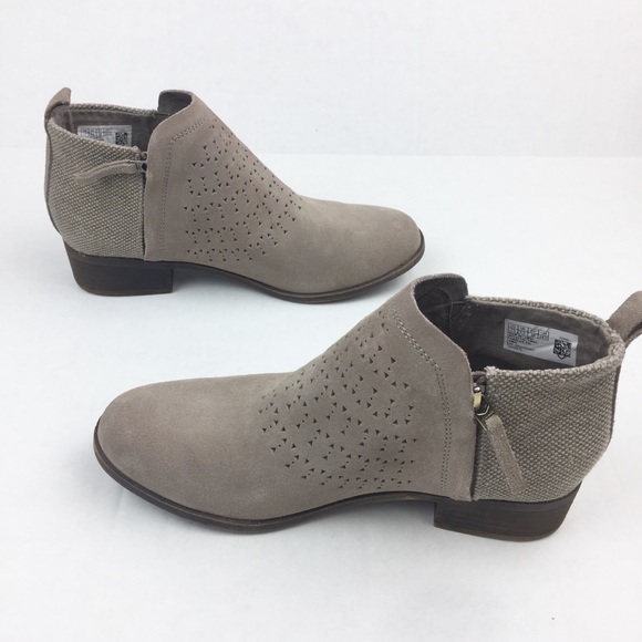Toms Shoes - Toms Deia Taupe Perforated Booties